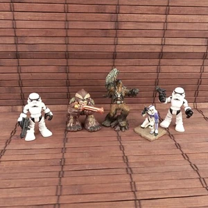Lot of 5 Hasbro LFL Star Wars Figures Chewbacca Wookiee Warrior Storm Troopers - Picture 1 of 11