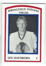 1983-84 Springfield Indians (AHL) Len Hachborn