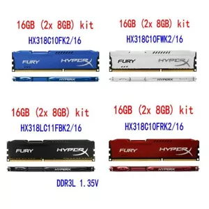 16GB 2x 8GB 1866MHz DDR3 PC3-14900 240pin Desktop DIMM Memory RAM HyperX FURY UK - Picture 1 of 14