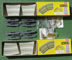 2X Faller Ams 4772 Steilkurve, Gran Radio con Caja Orig. , 60er Años #270320 - Imagen 1 de 1