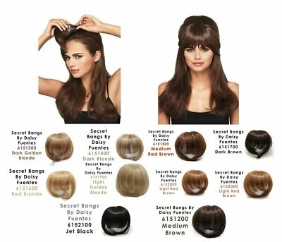 Bangs secretos estilo salón genuino de Daisy Fuentes 11 variedades de colores diferentes Foto 1 de 4