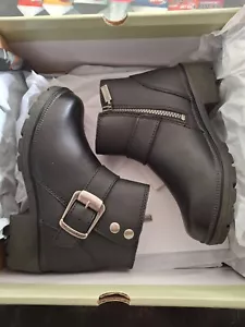Milwaukee Damen Gr. 6,5 C Motorradstiefel schwarz Stiefeletten Motorradstiefel MB254 - Bild 1 von 3