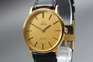 "Exc+5" Vintage Omega DeVille Cal.625 Gold Handaufzug Herrenuhr aus JAPAN - Bild 1 von 11