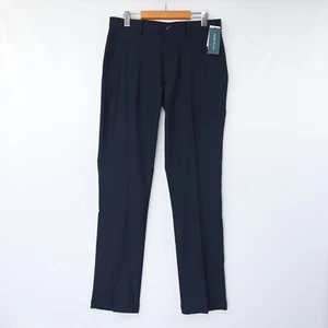 Pantalones de vestir Perry Ellis ajustados elásticos tiro medio ajustados azul marino oscuro talla nuevos con etiquetas - Imagen 1 de 31