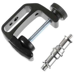 Universal C-Clamp Desktop Mount Holder Stand Screw Adapter fr Studio Light Photo - Picture 1 of 9