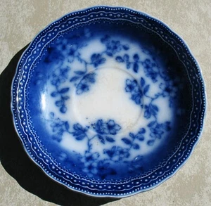 Antique Maastricht Societe Ceramique Splendid Flow Blue Saucer 6 1/8" dia - Picture 1 of 7