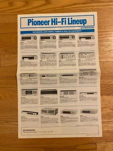 Pioneer Hi-Fi Lineup 1983 Oversize Catalog Poster Receiver Amp Tuner EQ Digital - Picture 1 of 10