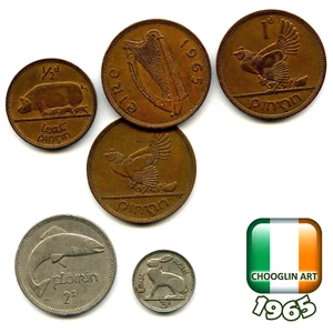 Collection of IRISH 1965 coins, 60 Years Old! - Picture 1 of 2