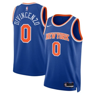 Donte DiVincenzo New York Knicks #0 Nike Swingman Icon Edition Jersey Blue 40 - Image 1 of 3