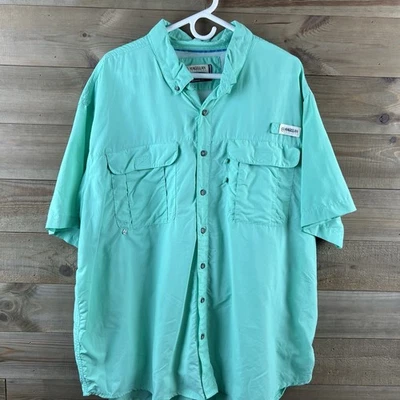 Magellan Outdoors Mens Shirt Short Sleeve Button Up Fish Gear Relaxed Fit 2XL - Image 1 of 4