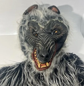 Vintage Werwolf Kostüm Ganzkörper Haaranzug & Latex Maske Horror Halloween - Bild 1 von 17