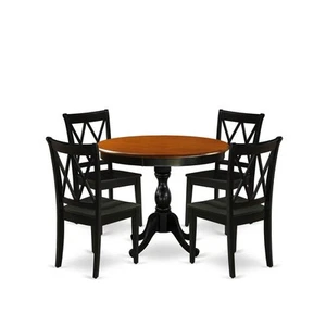 East West Furniture 5-Piece Dining Room Set Contains a Modern Dining Table... - Picture 1 of 2