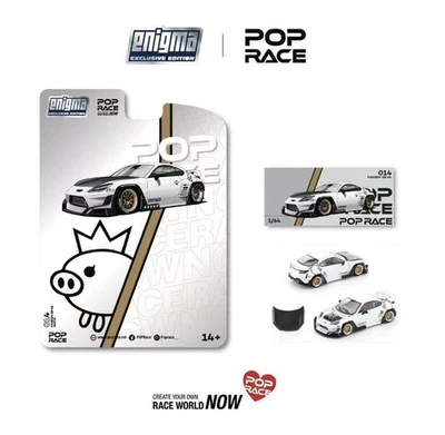 Enigma x Pop Race 1:64 Pandem GR86 ZN8 2022 Gen.2 Rocket Bunny Crystal White Car - Image 1 of 2