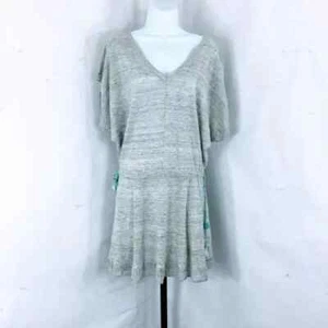 Zadig & Voltaire Light Sweater Dress Gray V Neck Linen Rifle Dress Sz XS - Picture 1 of 14