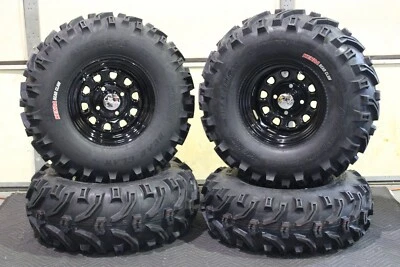 YAMAHA BIG BEAR 400 SRA 27" BEAR CLAW ATV TIRE & ITP BLACK ATV WHEEL KIT SRAD - Image 1 of 4