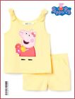 Girls PEPPA PIG Shorts & Top Summer Outfit Yellow Character Set 4-8 Years NEW