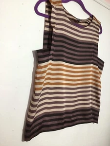 GAP cool summer Sleeveless T-shirt / top colour Brown Multi size UK10 - Picture 1 of 6