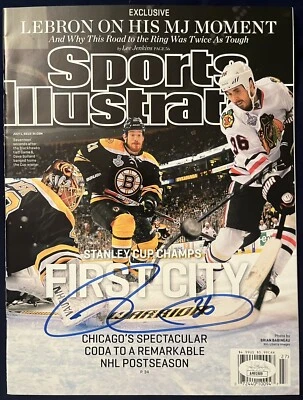 2013 July Sports Illustrated Dave Bolland Signed Autograph Magazine Cup COA JSA - Image 1 of 2