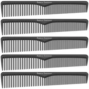 Styling Comb (5 Pack) | Professional 7 Inch Black Carbon Fiber Anti Static Ch... - Picture 1 of 9