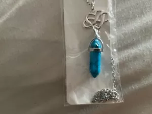Pendulum/ Necklace with Chain,Turquoise Stone New - Picture 1 of 2