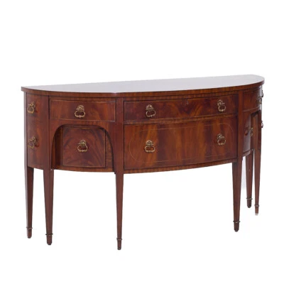Aparador frontal curvo Maitland Smith llama caoba Credenza servidor buffet Foto 1 de 4