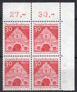 Berlin 1967, Norder gate, Flensburg, SG B249,  Mi 275, Block of 4, MNH - Picture 1 of 1