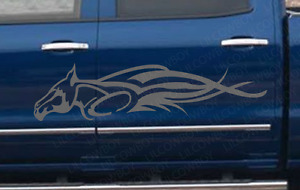Horse stripe Graphic Decal -Side body Fits any car Full Flames Trailer HR4