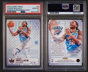PSA 10๐ฅ/149 2023 Court Kings Cason Wallace #25 Works in Progress Thunder - Picture 1 of 1