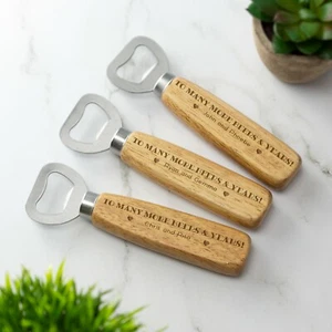 Abridor de Botellas Personalizado Día de San Valentín Regalo Tu Texto Aquí Grabado Láser 2 - Imagen 1 de 5