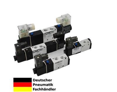 Pneumatic Valve 3/2 - 5/2 - 5/3 Way Valve 12V - 24V - 230V - CNCTEC ECO-Line - Image 1 of 4