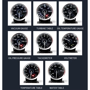 60mm Car Digital Water Temp Oil Temp Turbo Boost Ext Temp Oil Pressure Gauge 12V - Bild 1 von 36