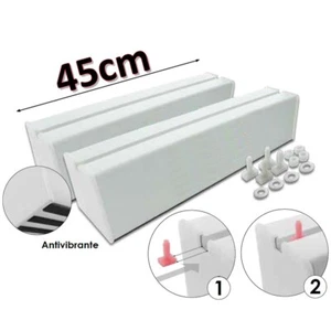 Paire de Bases de 45 cm avec Bouchons en PVC pour Unités Extérieures de Climat - Foto 1 di 1