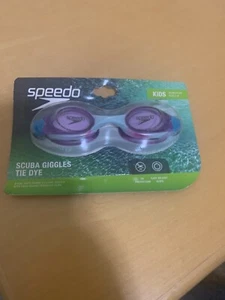 Speedo Kids' Suba Giggles Tie Dye Goggles and Swim Masks - Purple - Picture 1 of 2