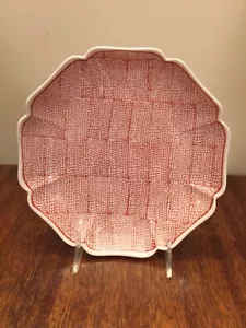 NORA FENTON Hong Kong decorated Decorator Plate Red Pattern - Picture 1 of 3