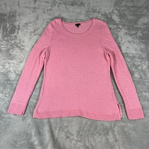 Suéter Talbots Mujer XL Rosa Mezcla Lana de Cordero Tejido Abierto Manga Larga - Imagen 1 de 7