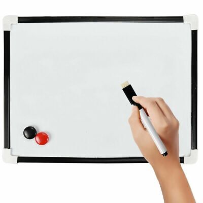 MAGNETIC SMALL WHITE BOARD Whiteboard Dry Wipe Wall Hanging Memo List Planner UK • 3.75£