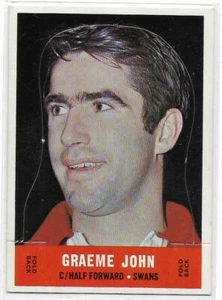 1969 Scanlens Die Cut (UNPOPPED) Graeme JOHN South Melbourne Near Mint/Mint - Picture 1 of 2