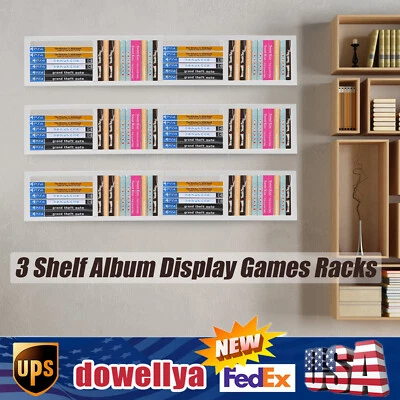 3 Shelf Album Display Games Racks DVD CD Storage Media Tower Video Racks Unit Foto 1 de 4