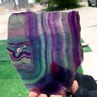 309G Natural beautiful Rainbow Fluorite Crystal Rough stone specimens cure