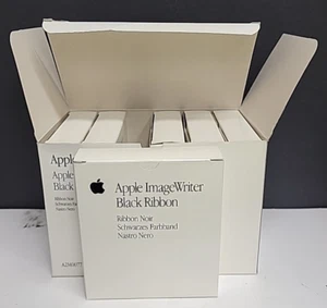 6 nastri neri originali Apple Imagewriter 1993 vintage ANCORA SIGILLATI, SCATOLA ORIGINALE - Foto 1 di 3