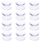 12 pièces tasses d'aspiration double face pour dessus de table en verre - transparent