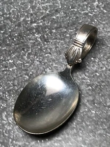 Virginia Sterling by Weidlich Sterling Silver Baby Spoon Curled Handle J9 - Picture 1 of 7