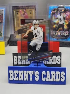 2021 Panini Clearly Donruss Football Red Clearly Foil 25/49 Derek Carr - Picture 1 of 9