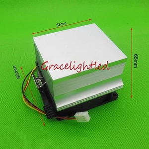 1pc Aluminium Heat Sink Cooling Fan 20W 50W 100W High Power Led Light 80*83*65mm - Picture 1 of 4