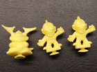 Lot of 3 Vintage Yellow Ultraman Suction Cup Japanese Keshi Rubber Mini Figures