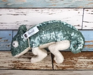 Steiff Chameleon Caspar 034848 Green Sequence NWT - Picture 1 of 13