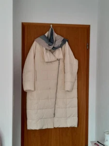 Mantel Steppmantel creme lang Grösse 52 - Bild 1 von 3