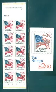 US 2594a BK198 Pledge of Allegiance, Complete Booklet/10, Mint NH - Picture 1 of 1
