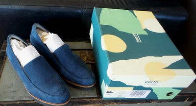 Earth Bern slip on wedges blue suede sz 10 AU 41.5 EU great condition 1 flaw — 第 1/4 张图片