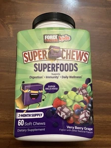 FORCE FACTOR Kids Superfood Chews, Kids Vitamins and Immune Support Berry Grape - Picture 1 of 4